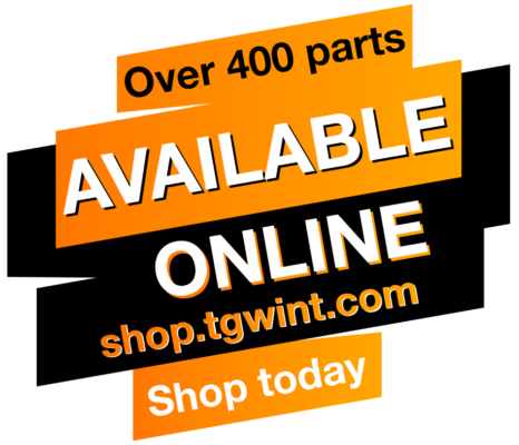 Image showing 'Over 400 Parts Available' on the new TGW ecommerce site to highlight TGW's extensive product range on shop.tgwint.com
